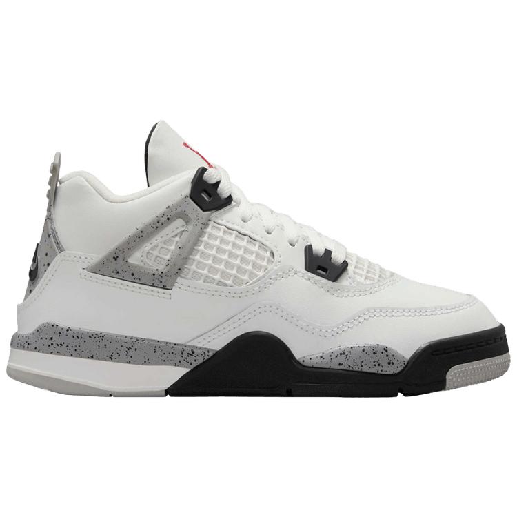 Nike Air Jordan 4 Retro OG PS 'White Cement' 2025 Kids Basketball Shoes White Cement Grey