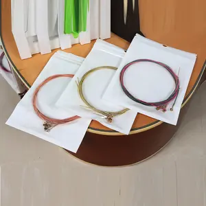 Folk Guitar Strings Brass Strings Red Copper Strings Colorful Strings Set Guitar Strings Guitar Accessories Guitar Strings Set