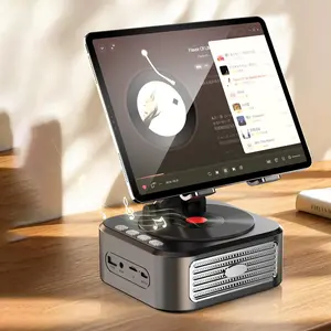 360 Degree Rotatable Speaker, Multifunctional Foldable Learning Stand Speaker, Suitable for Learning, Home and Desk, Audio