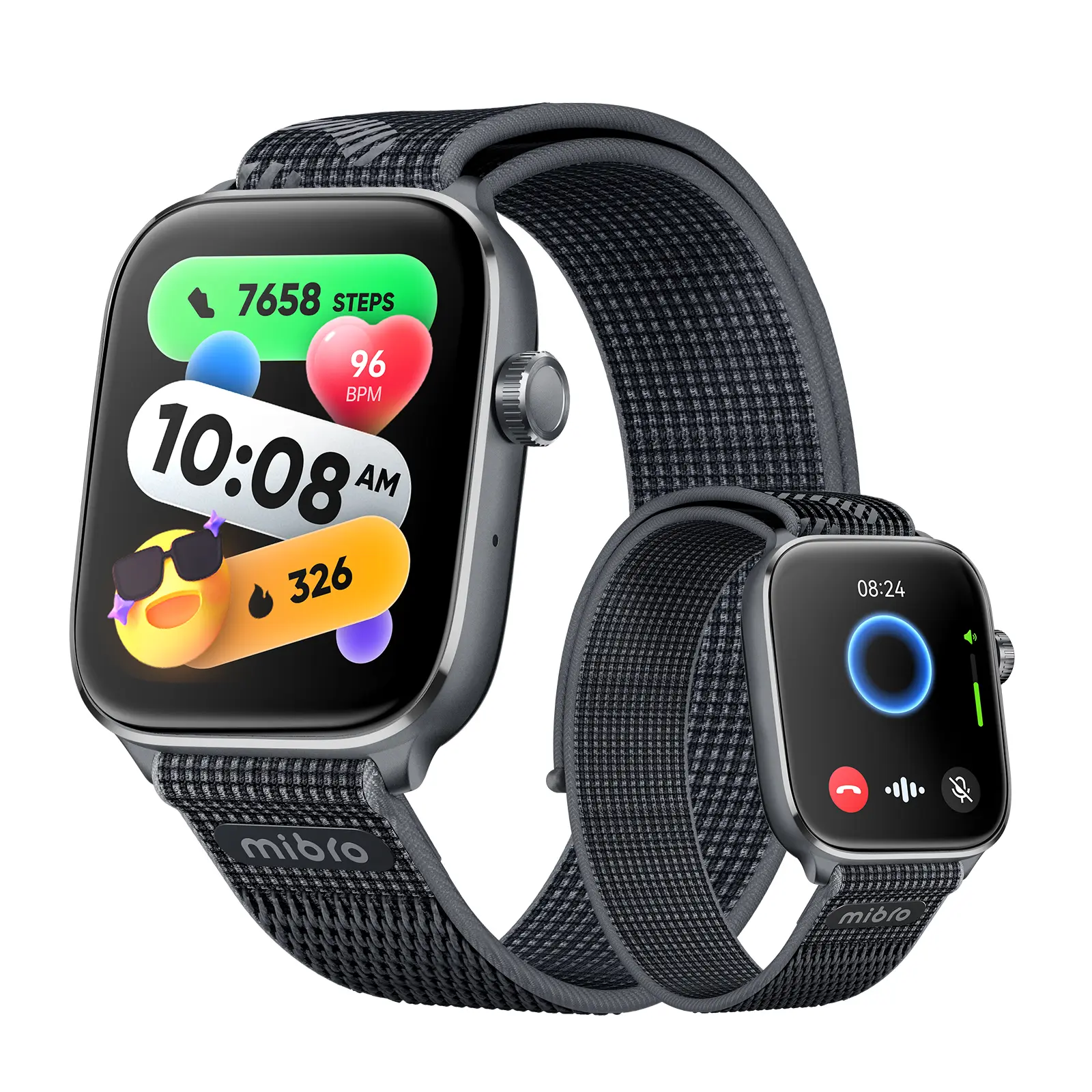 MIBRO Fit Smart Watch for Men - 1.75 Inches AMOLED Screen Wearable Tech, Voice Control, 8-Day Battery, Call Function, GPS Enabled, Heart Rate & Sleep Tracker, Multi-Sports Support, Android & iPhone Compatible (2026 Father's Day Gift)