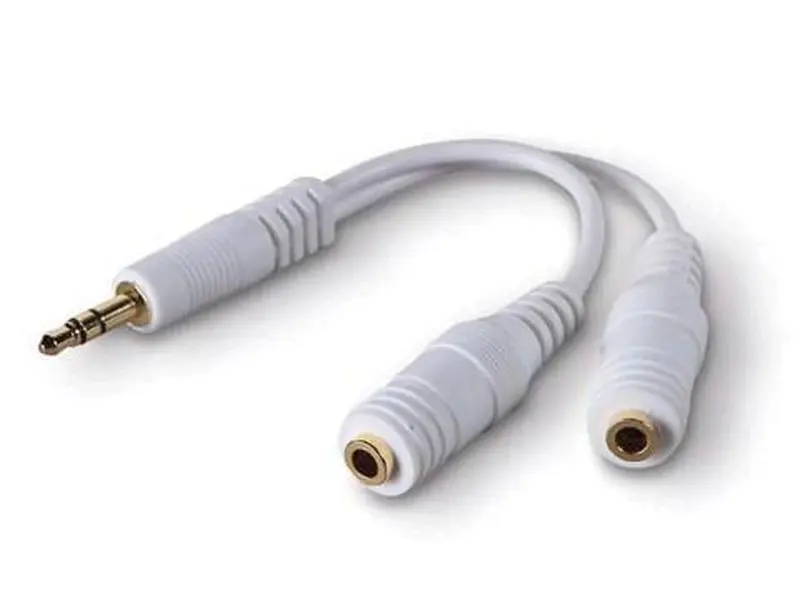 Belkin 3.5mm Mini Stereo Audio Splitter, White - Portable Audio Accessory for Mobile Devices, Digital Headphones, Headsets, Speaker Connections