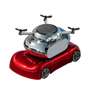 High-End Solar Drone Car Aromatherapy Ornament, 9*5cm Eco-Friendly Durable Car Interior Accessory, Solar-Powered Automatic Operation Odorizing Fragrance