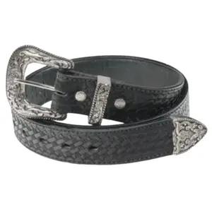 Gingrich Men's Sterling 1.5" Basketweave Western Belt