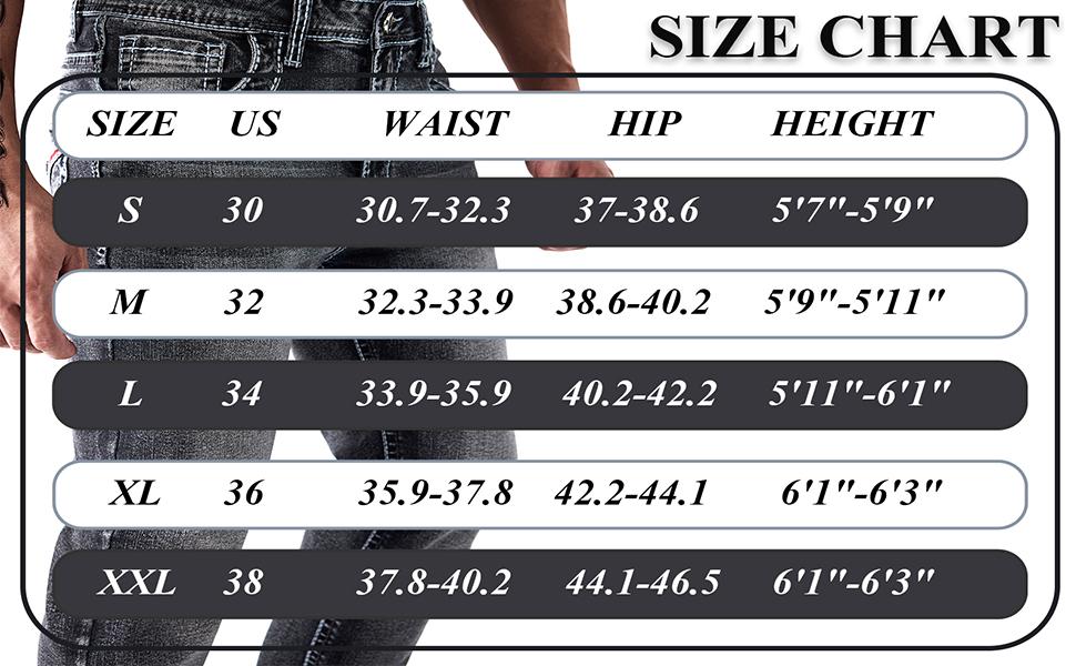 Men's Loose Fit Embroidered Jeans - Cotton Denim Work Pants for Men Everyday Casual Classic Streetwear Style