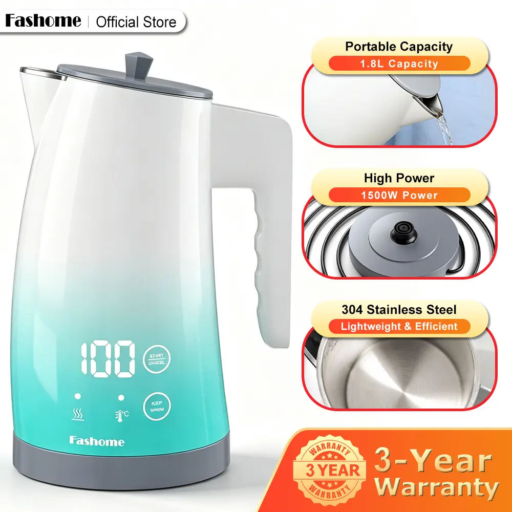 Thermostatic Electric Water Kettle, BPA-Free Temperature Control Kettle, Fast Boil for Coffee, Tea Home Use, Thermostatic Kettle