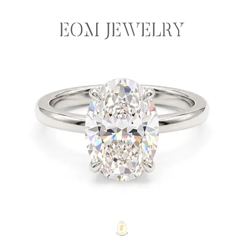 Classic Oval Cut Solitaire Engagement Ring for Women Wedding Engagement Anniversary Valentine's Day Birthday Gift for Her Daily Wear