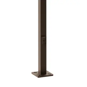 M45 | Square Steel Pole | 5"X5" | 30ft | Bronze Housing | W/Base Plate & J Bolt | 11 Guage | ETL Listed