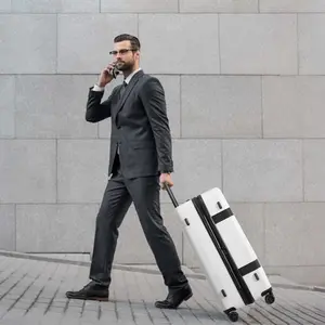 XDECO 3-Pieces Luggage set in White ribbon