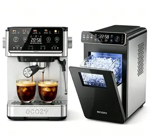 ecozy 4-in-1 Espresso Machine & ecozy Ice Makers Countertop, Full-Color Smart Panel Ice Machine fathersdaygiftideas