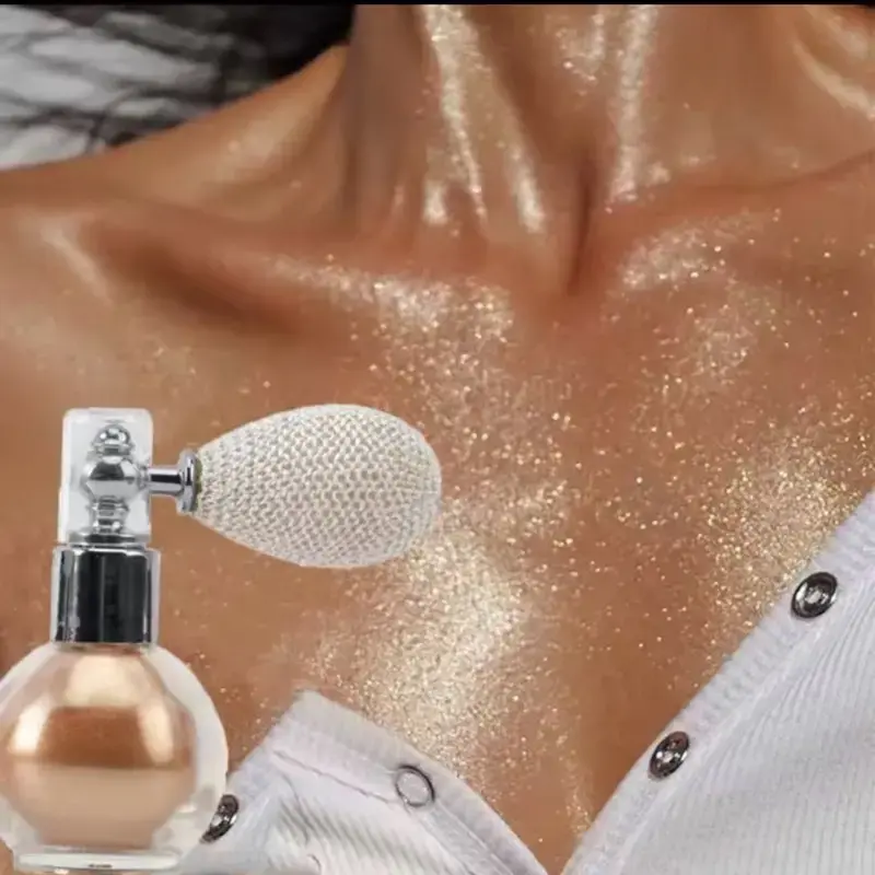 Diamond Highlighter Powder Spray Waterproof High Gloss Glitter Body Bronzer Highlight Powder Face Contour Illuminator Makeup Glow Cosmetic Radiant