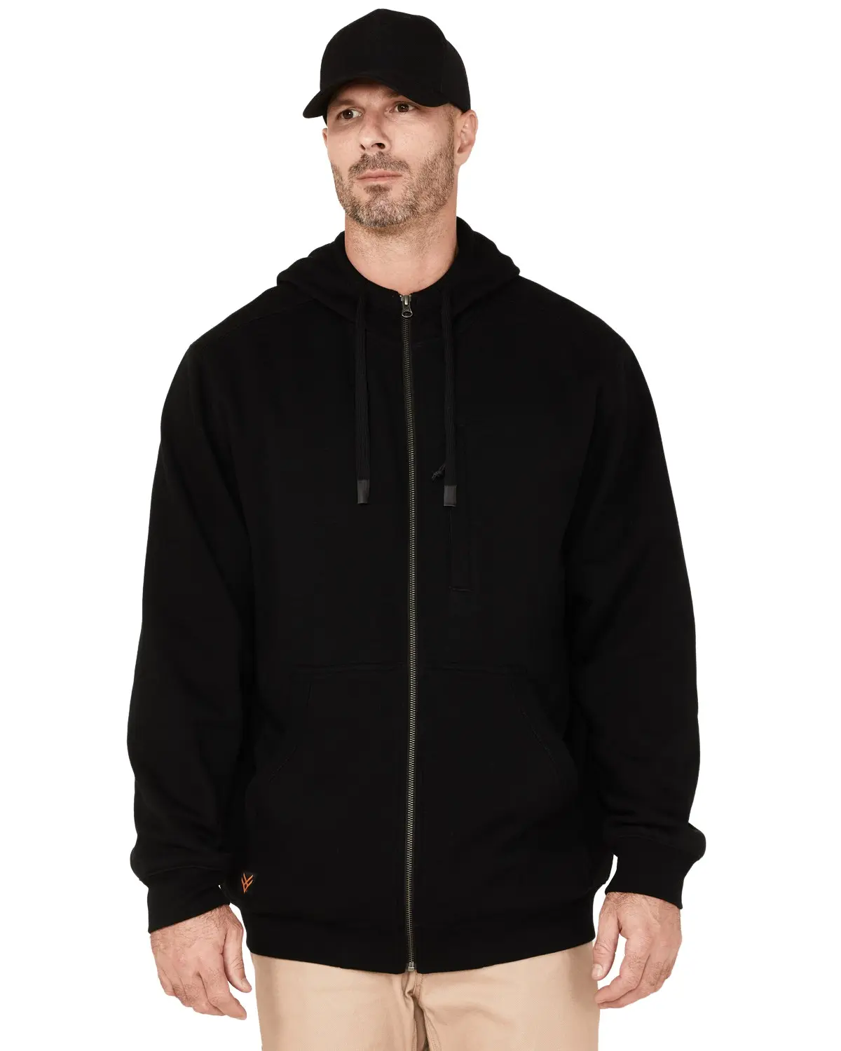 Hawx Men's Men'S Full Zip Thermal Lined Hooded Jacket - Hxfa22k61-Blk