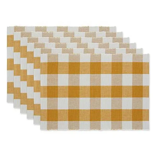 Design Imports Buffalo Check  Placemats 6-pack
