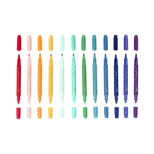 Dual-Tip Markers 12-pack - Asterisk Colorful