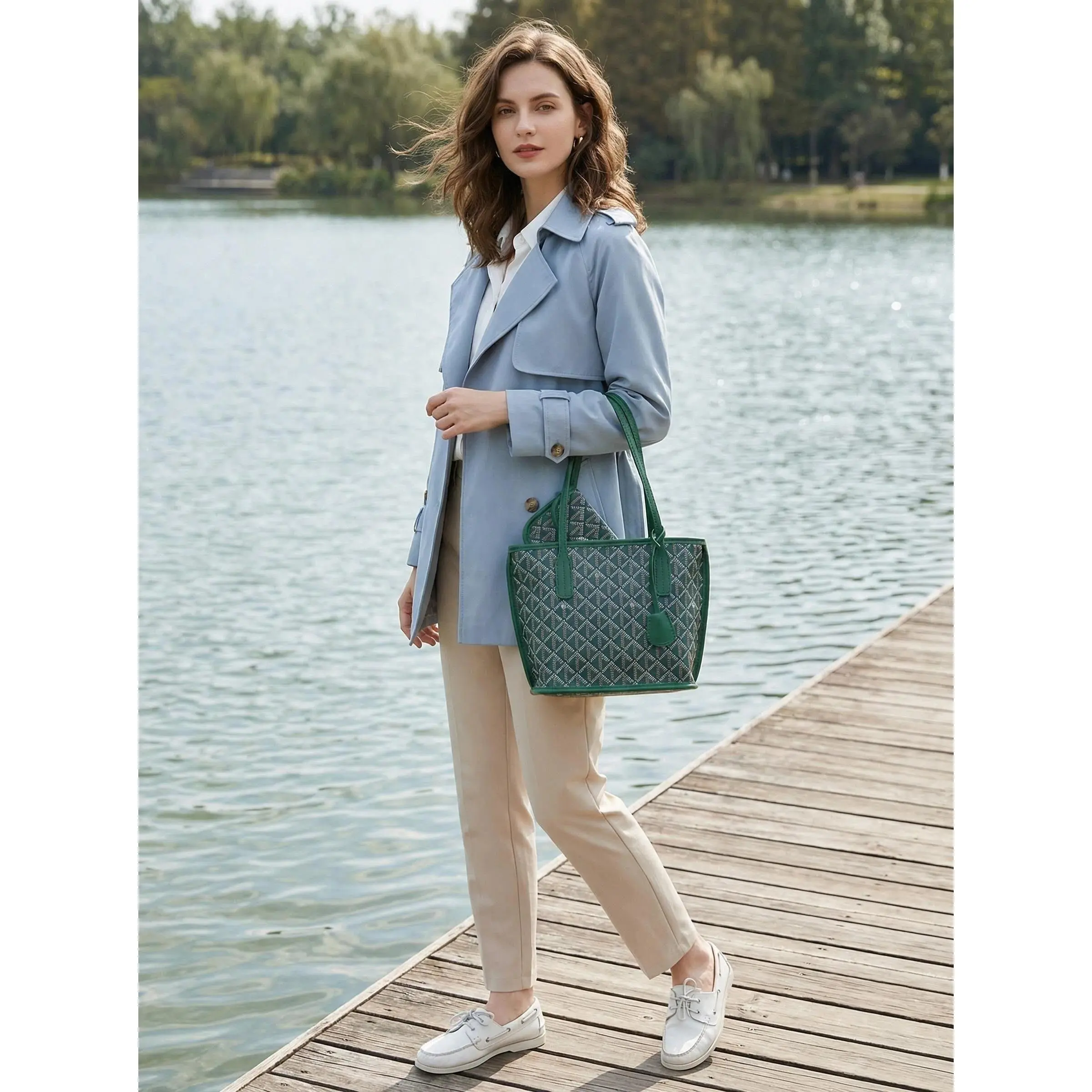 PU Leather Tote Bag, Small Medium Large Sizes Women's Fashion New Simple Tote Bag Set, Premium tote bag  little bag one shoulder handbag large capacity shoulder Shopping bag Mummy tote Bag double sides leather mini, Double Sided Tote, Everyday Tote
