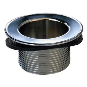 212 MAIN Larsen Supply 03-5001 1.5 in. Chrome Plated Course Thread Waste & Overflow Bath Shoe Strainer, Accessories for Plumbing, Bathroom Fixtures