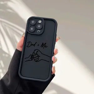 Phone Case: Dad + Me Father and Son / Daughter Fist Bump Pattern, Hot-Selling  Creative Design, New "Third Eye Ladder" Phone Case, Fun and Unique, Simple, Stylish, and Trendy Gift Phone Case for Men and Women, Suitable for iPhone 16/15/14/13/12/11