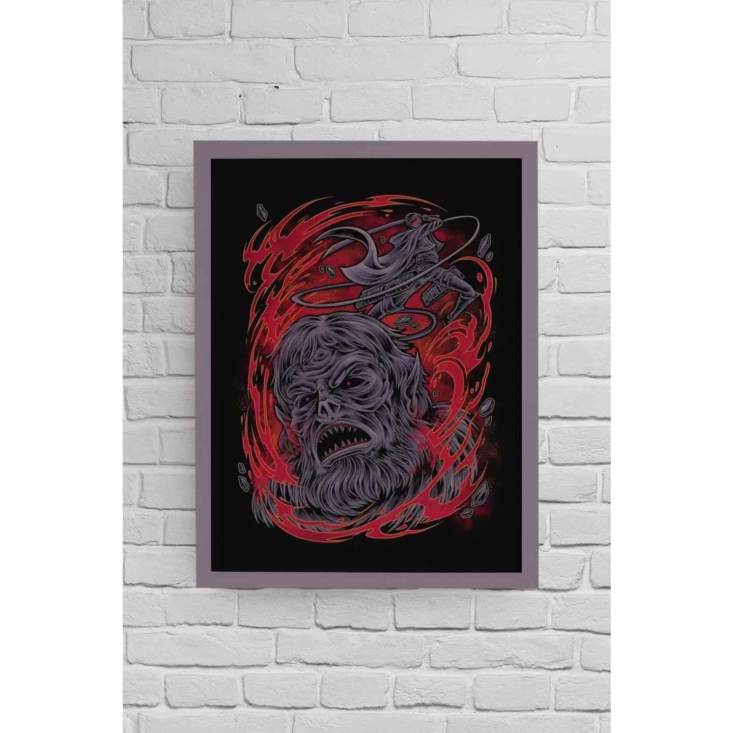 Levi Ackerman Vs Beast Titan Attack On Titan Shingeki No Kyojin Art Anime Wall Decor Aot Poster Anime Lover Gift Epic Battle Scene