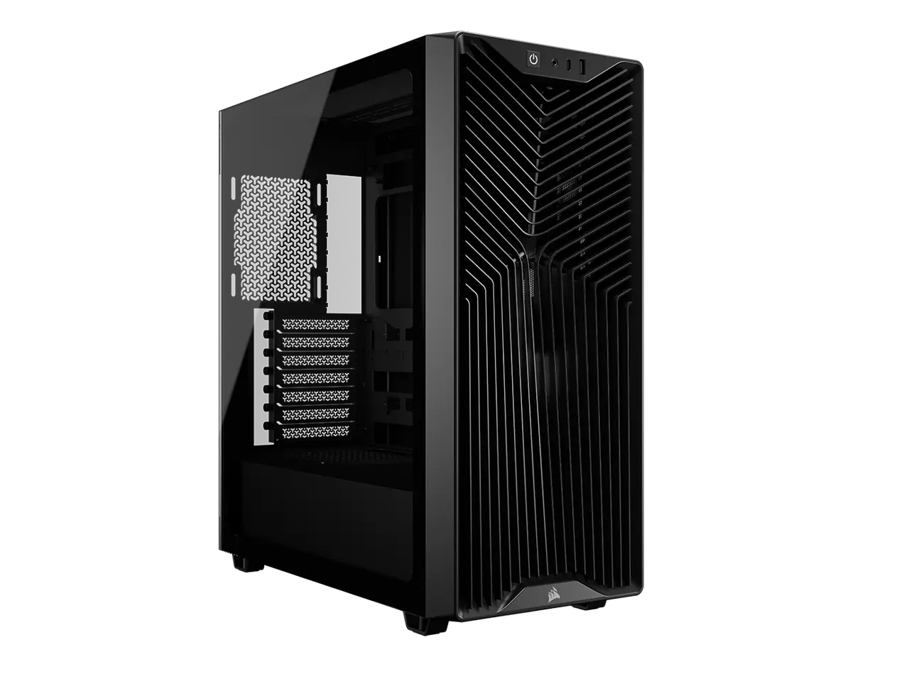 CORSAIR 3200D RS Mid-Tower PC Case - Supports a 360mm radiator - USB Type-C/Type-A front I/O port - 9x 120mm fans and 4x 140mm fans - GPU Anti-sag Stabilization Arm - Tempered glass side panel - Black