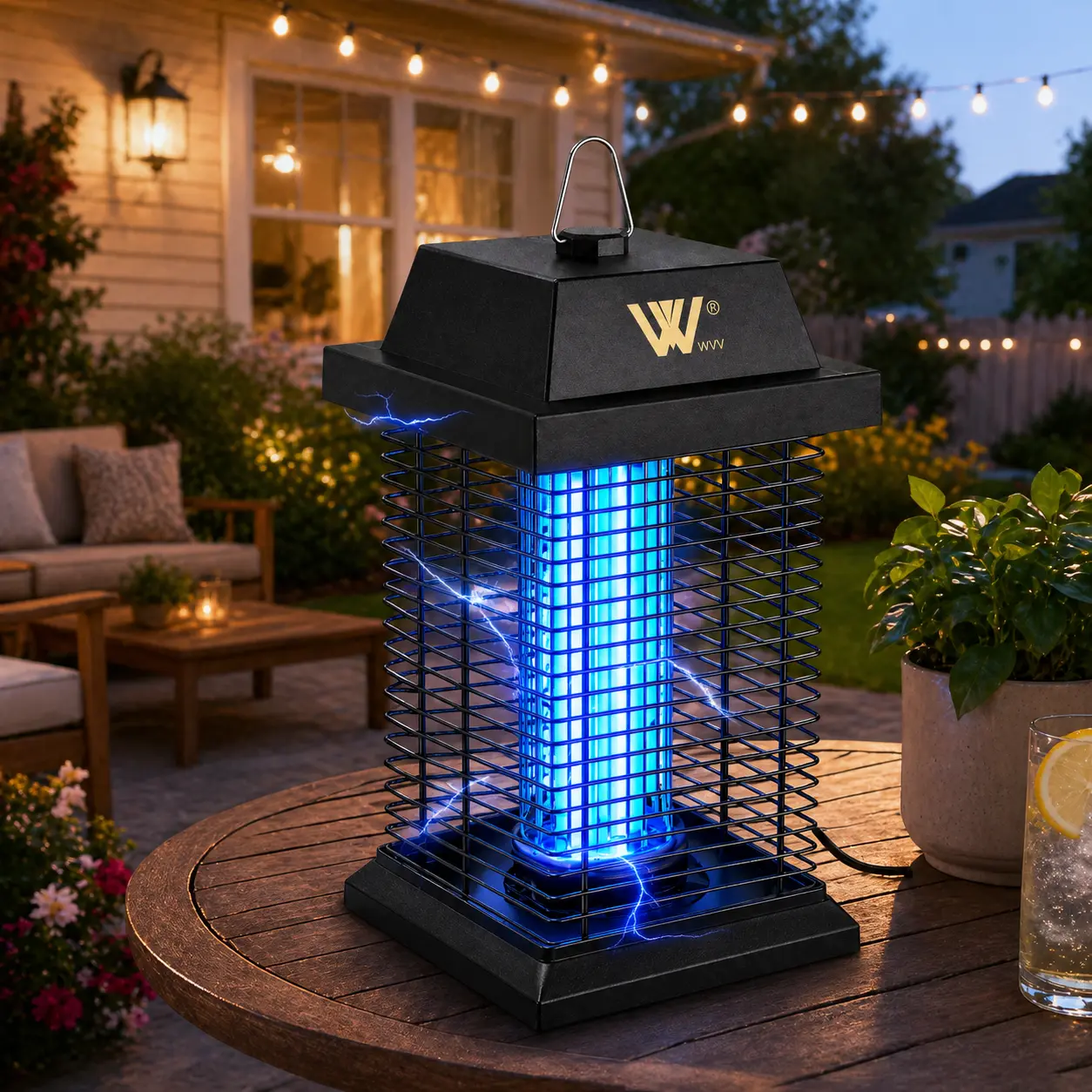 18W Electric Bug Zapper - 365nm UV Mosquito & Fly Killer, Waterproof Indoor-Outdoor Outdoor Bug Zapper, 1100 sq ft Coverage Household Appliance for Patio Backyard