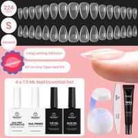 Short Almond 【Kit】16 Sizes-224 Pcs