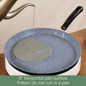 Non-Stick Stone Texture Pancake Pan, Durable Material, Even Heating, Multi-Use for Frying & Stir-Frying, Suitable for Induction Cookers, Nonstick Pan