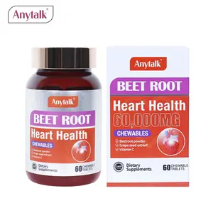 Anytalk Organic Beetroot Capsules for Enhanced Blood Flow and Heart Health (6000mg) Edible Supplement