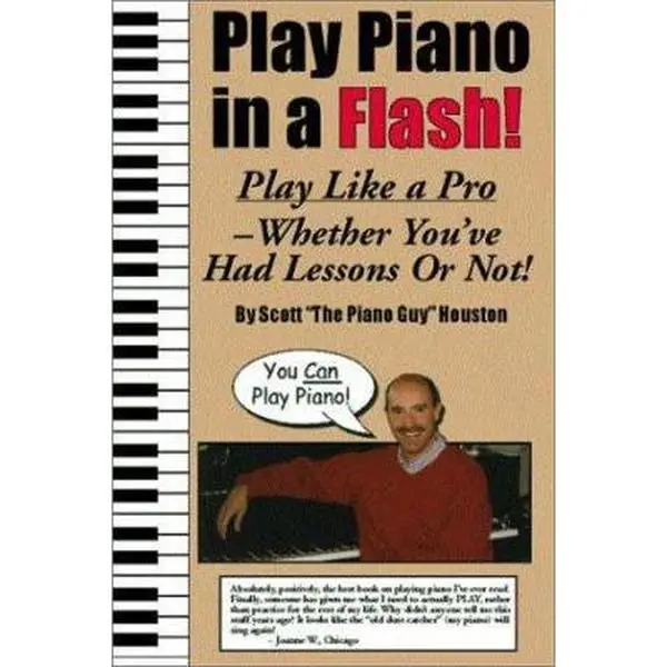 Used Piano Tutorial Book - Play Piano in a Flash by Scott Houston (Paperback, English) - Easy to Play for Beginners, Learn Music, Good