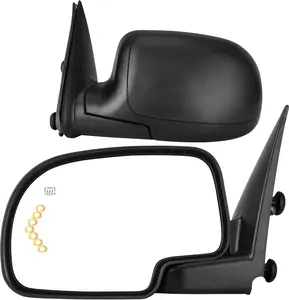 YITAMOTOR Towing Mirrors Compatible with 2003-2006 Chevy Silverado GMC Sierra Series Pickup, Tow Mirrors Pair Power Heated Adjustable LED Turn Signal Manual Folding Set