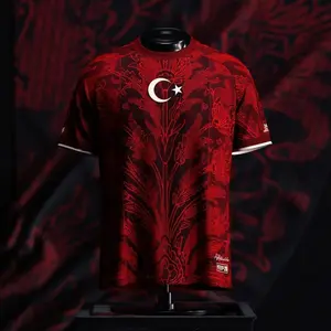 Türkiye Heritage Edition Football Jersey, Red Ottoman Inspired Soccer Shirt, Turkish National Team Fan Jersey, Unisex Football Apparel, Gift for Soccer Lovers