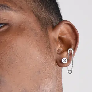 FaithHeart Safety Pin Earrings Set 3 Pairs Stainless Steel