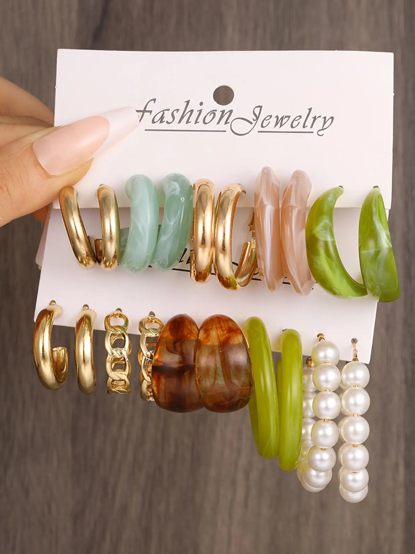 10 Pairs Women's Elegant Trendy Faux Pearls & Artificial Gemstone Decorated Earrings, Colorful Exquisite Hoop Earrings For Party & Daily, Cute Jewelry