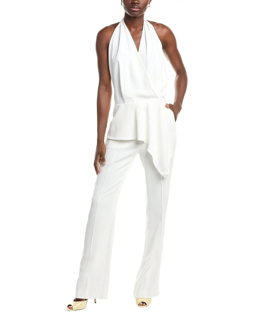 Reiss April Bridal Halter Plunge Jumpsuit