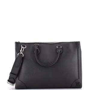 Pre-owned Louis Vuitton Leather Top Handle Bags Slim Briefcase Taiga by Rebag