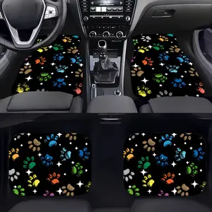 4pcs Star & Dog Paw Pattern Car Floor Mats, Universal All-Weather Car Mats, Suitable for Suvs, Trucks, and Cars, Perfect Gift, Car Interior Accessory, Car Accessories