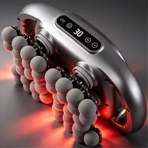 Quiet 42/12-Head Deep Tissue Massage Gun with Red Light, Multiple Modes for Muscle Pain Relief on Back Shoulders Legs & Foot, Adjustable for Daily Home Use, Perfect Gift for Friends & Family