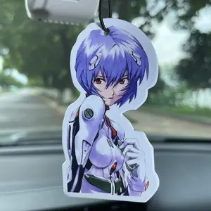 Japanese Anime Cartoon Aroma Car Air Freshener, Car Air Diffuser, Long-Lasting Scented Paper Pendant for Rearview Mirror, Stress Relief Gift Idea