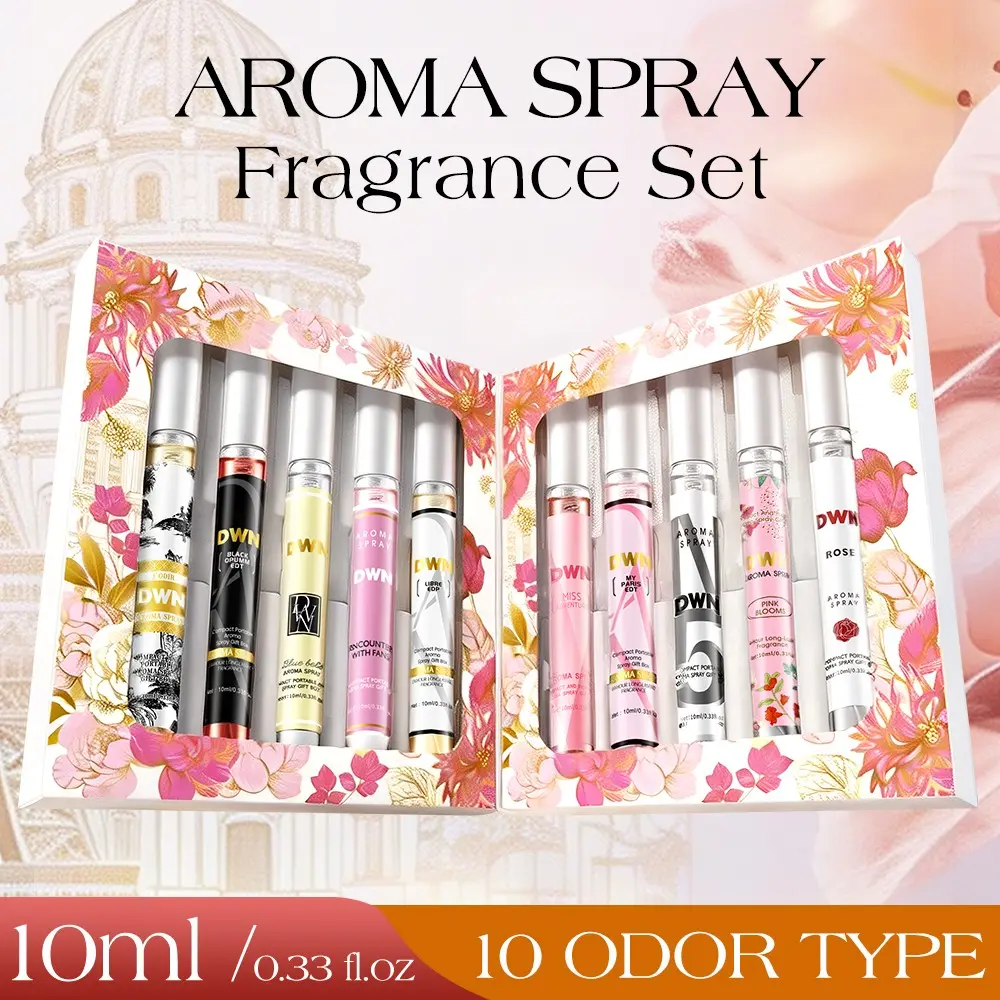 Limited Edition Summer Brazilian Perfume Spray Set,Elegant Perfume Mist, Floral & Fruity, Carefully Picked Scents, FragranceSprays, 10 Bottles, Natural Fresh Scent, ldeal for TravelHome, Office Use, Fragrance Sets