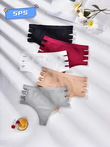 5-Pack Seamless High-Waisted Triangle Panties for Women, Tummy Control and Butt Lifting, Breathable Mesh Design, Comfortable Underwear