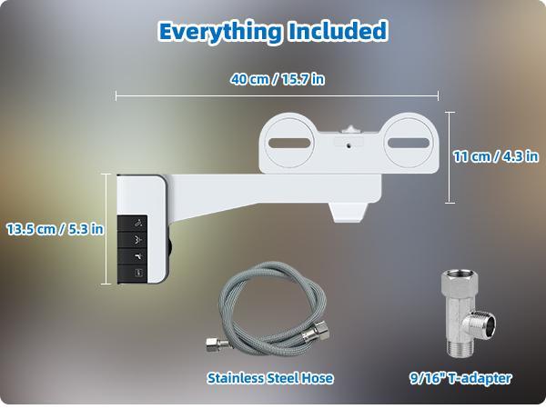 Anylcok Bidet Attachment for Toilet, Non-Electric Dual Nozzle for Frontal & Rear Wash, Adjustable Water Pressure Control, Fresh Water Bidet Toilet Seat, Self Cleaning Water Sprayer Anylcok Bidet Attachment for Toilet, Non-Electric Dual Nozzle for Frontal & Rear Wash, Adjustable Water Pressure Control, Fresh Water Bidet Toilet Seat, Self Cleaning Water Sprayer
