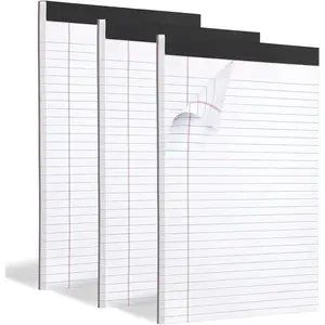 3 Pack 8.5 x 11 Inch Legal Pads Refills, Letter Size Wide Ruled Lined Writing Note Pads Memo Pads, 30 Sheets Per Pad for School Office