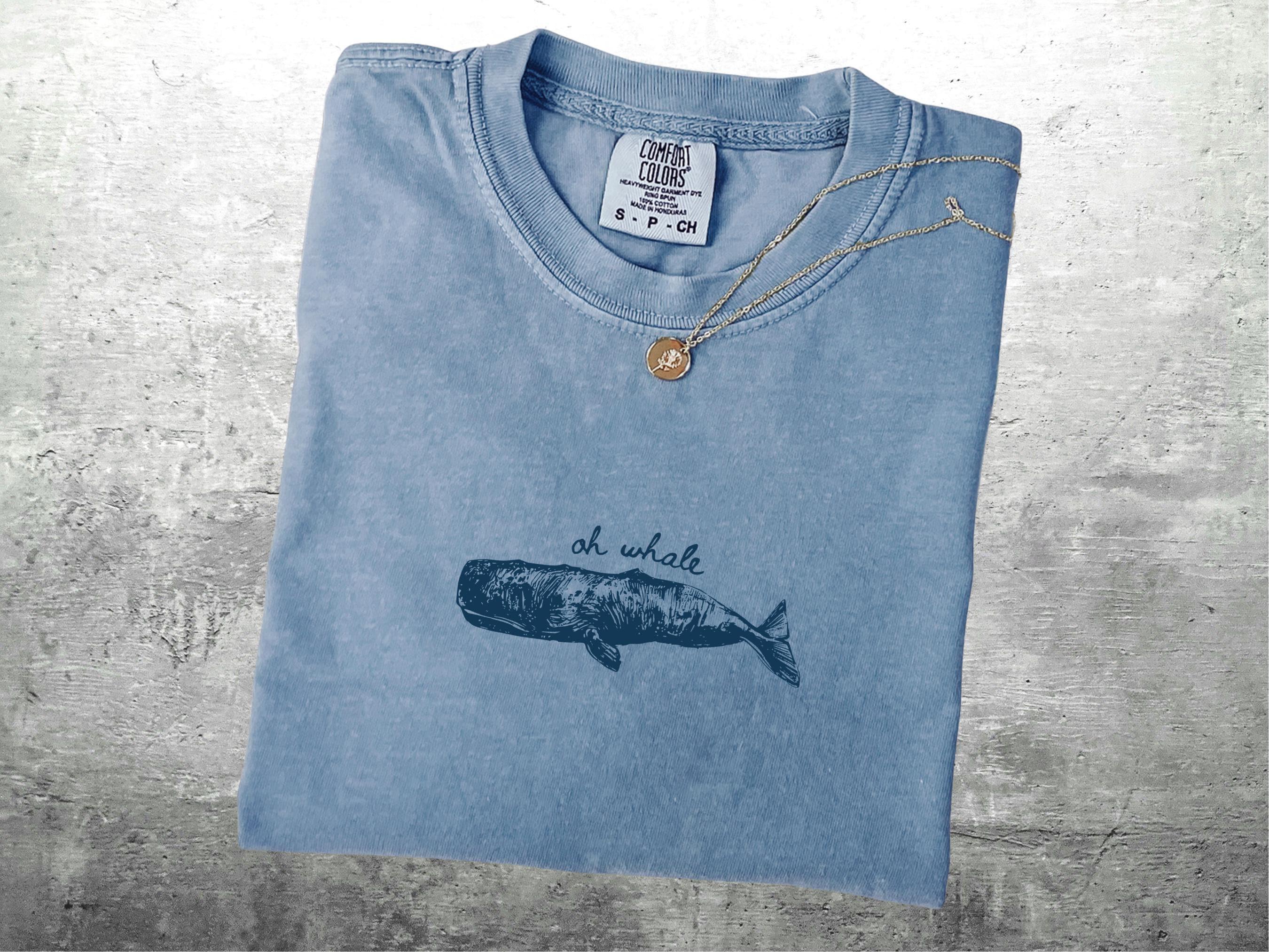 Comfort Colors Whale Graphic Shirt, Oh Whale Ocean Tee, Minimalist Whale T-Shirt, Coastal Beach Graphic Tee, Cute Marine Life Shirt