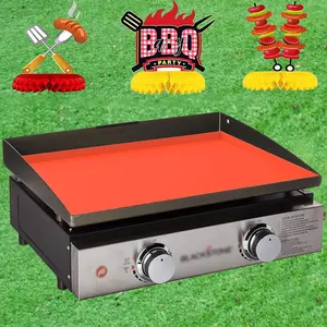 Blackstone 22" Silicone Mat for Griddle Top, 100% Silicone Protective Cover, Heavy Duty, Non-Stick, Reusable, Dirt & Rust Protection - Utensils