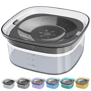 70oz 2L No Spill Dog Water Bowl – Large Capacity Spill Proof Slow Water Feeder, No Splash Pet Water Dispenser for Travel & Car Use, Ideal for Messy Drinkers