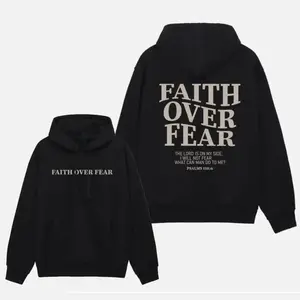 Faith Over Fear Christian Hoodie, Christian Sports Shirt, Jesus Hoodie GARMENTARY