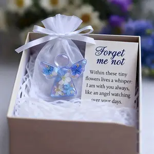 Decorative Angel Set with Blessing Card, Valentine's Day Gift, Wedding Souvenir, Team Gift, Employee Thank You, New Year Party, Christmas, Teacher Gift, Inspirational Card, Vintage Party Favors