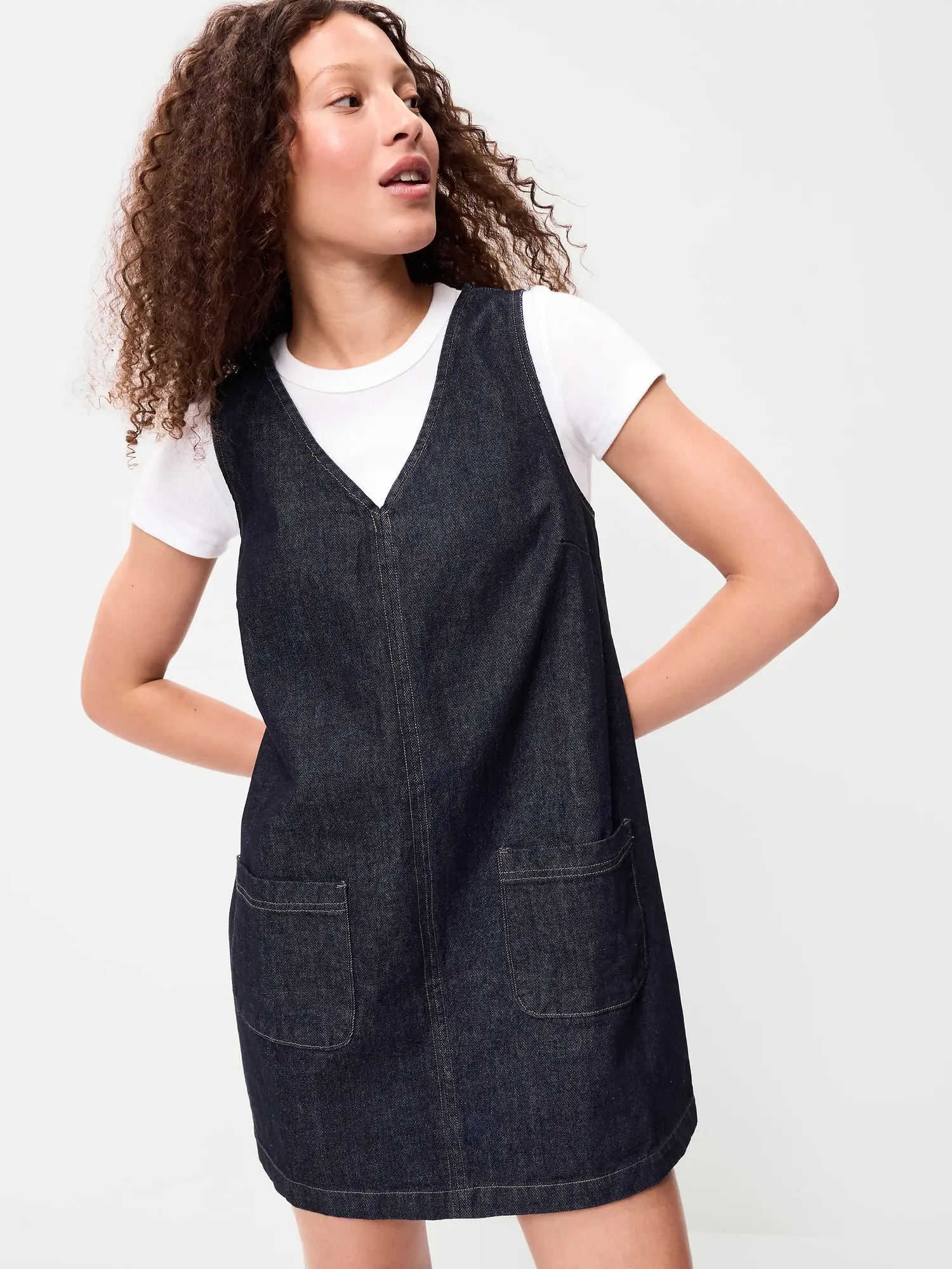 Old Navy Women's Patch Pocket Denim Mini Dress