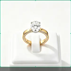 ZR "Frosted Star" Custom 3ct Oval Ice-Flower Cut Moissanite Full-Moissanite Pave S925 Sterling Silver Luxury Statement Ring-【Sarah】#4883