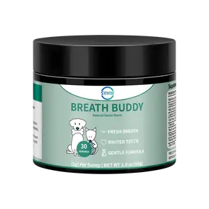 Dog & Cat Dental Powder for Bad Breath – Teeth Cleaning & Tartar Control Pet Supplement | Natural Probiotic Food Topper, Bacon Flavor