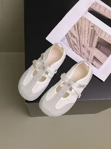 New Women's Breathable Mesh Sporty Casual Flat Shoes, Mesh Fabric Sneakers, Versatile Low Heel Sneakers for Daily Wear, Fashion Walking Sneakers, Comfortable Ladies Footwear