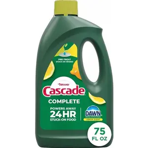 Cascade Complete Dishwasher Detergent Liquid Gel, Dish Detergent, Dishwasher Soap, Citrus, 75oz